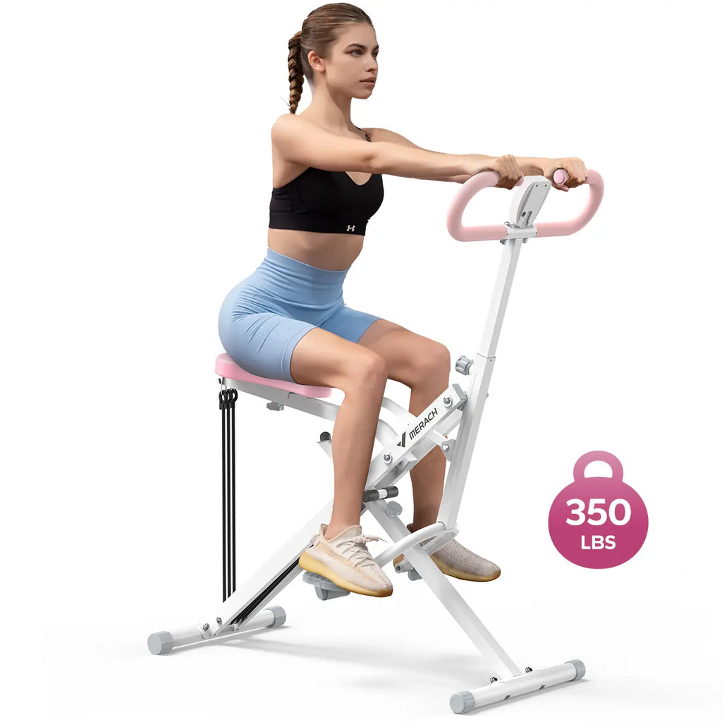 2-in-1 Squat Rowing Trainer | Adjustable Resistance Home Gym Machine, LCD Monitor, 350LBS Capacity