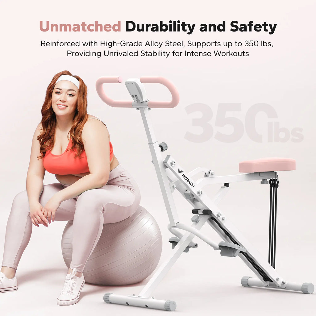 2-in-1 Squat Rowing Trainer | Adjustable Resistance Home Gym Machine, LCD Monitor, 350LBS Capacity