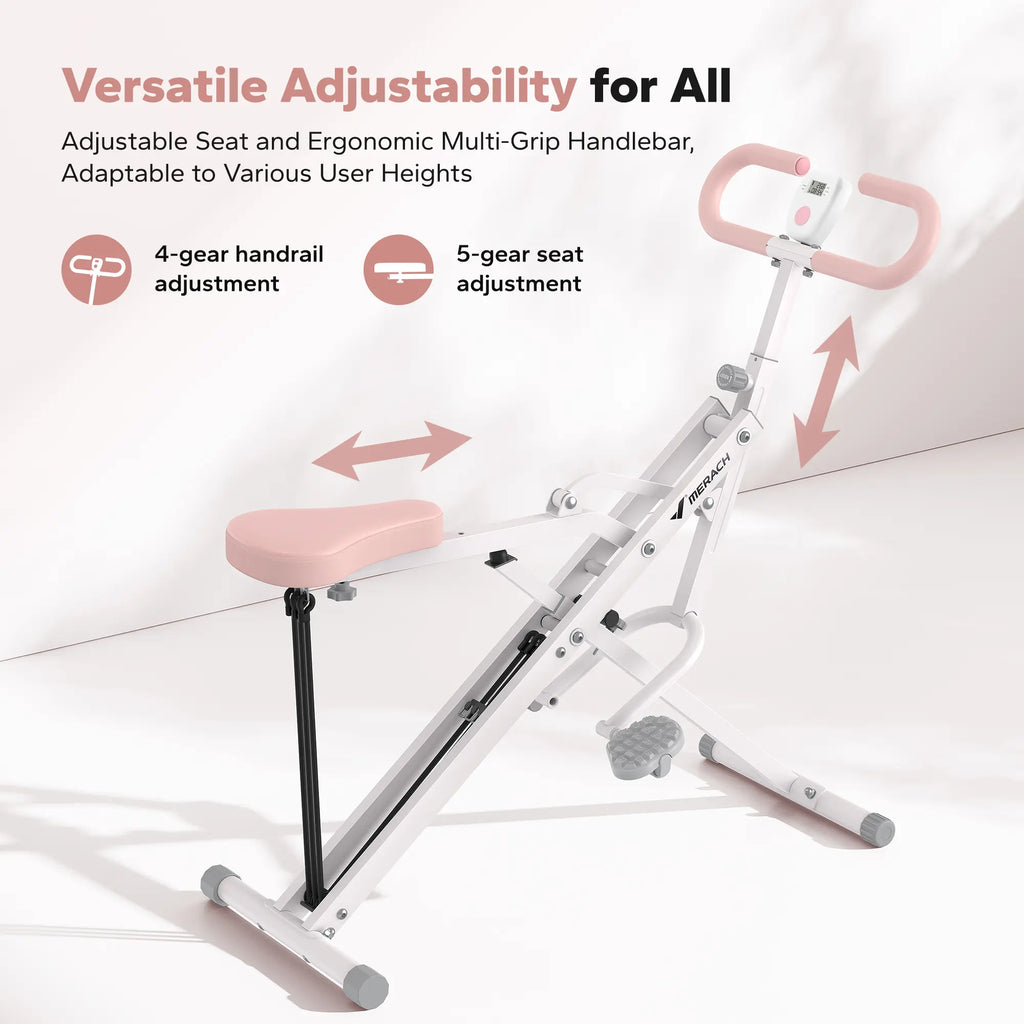 2-in-1 Squat Rowing Trainer | Adjustable Resistance Home Gym Machine, LCD Monitor, 350LBS Capacity