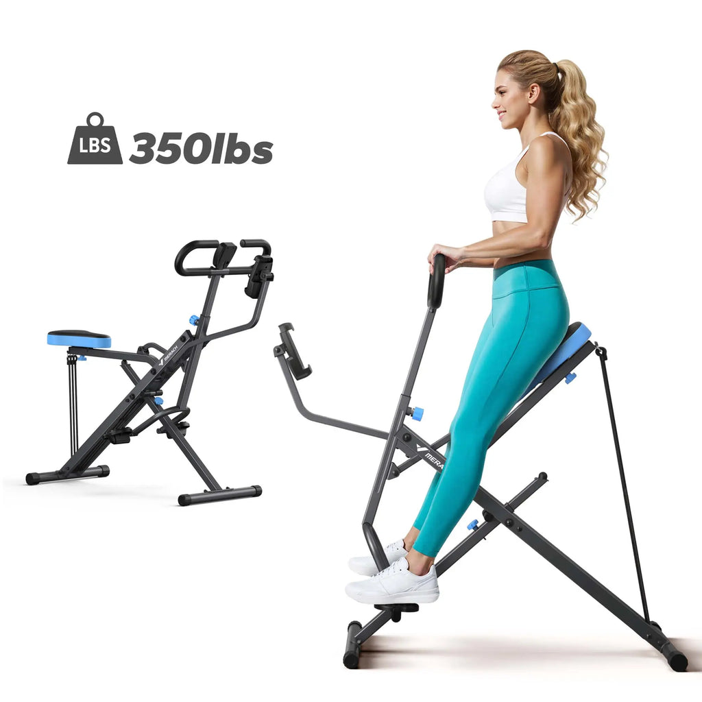2-in-1 Squat Rowing Trainer | Adjustable Resistance Home Gym Machine, LCD Monitor, 350LBS Capacity
