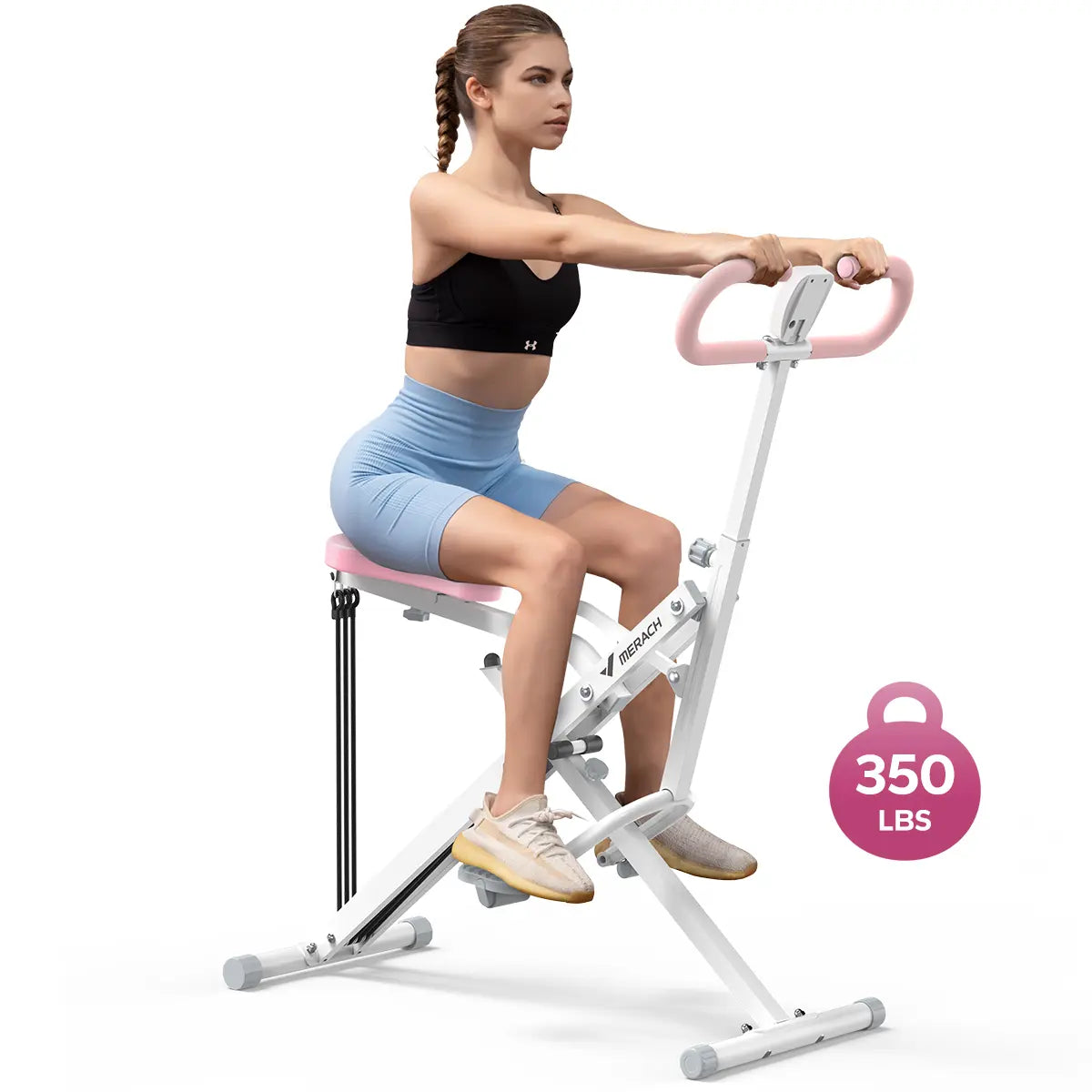 2-in-1 Squat Rowing Trainer | Adjustable Resistance Home Gym Machine, LCD Monitor, 350LBS Capacity